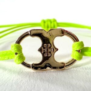 Tory Burch Ambition Friendship Bracelet – Adjustable Neon Yellow ✨💛